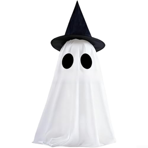 Saisonale Halloween-Dekoration für drinnen und draußen, mit gespenstischem Zauberer für Geist, Polyester, Kunststoff, Metall für Spukparty-Atmosphäre (A) von LifenaviStore