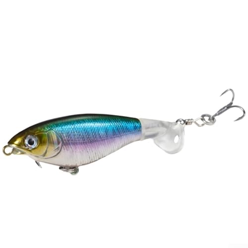 Sinking Minnow Wobbler Angelköder mit realistischen 3D-Augen und lebendiger Malerei, entworfen für Forelle und Barsch, Kunststoff und verstärkte Haken (E 11g) von LifenaviStore