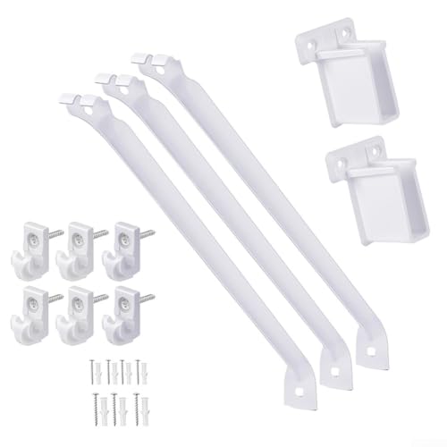 Umfassendes 30,5 cm Draht-Regalhalterungs-Set mit 3 Stützen und 6 Clips für maximalen Stauraum Umfassendes 30,5 cm Draht-Regalhalterungs-Set mit 3 Stützen und 6 Clips für maximalen Stauraum von LifenaviStore