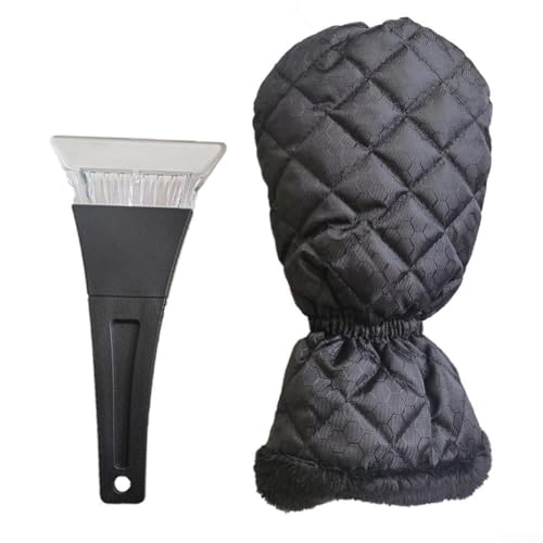 Vereinfachen Sie Ihre Winterroutine mit unserem Doppelfunktionshandschuh und Eisentfernungswerkzeug (schwarz) von LifenaviStore