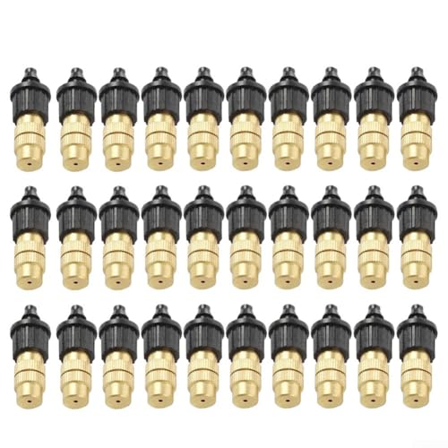 Verstellbare Sprühdüsen-Set, 30 Stück, Messing-Spray für effiziente Wasserzufuhr in Gartenanwendungen Verstellbare Sprühdüsen-Set, 30 Stück, Messing-Spray für effiziente Wasserzufuhr in Gartenanwendungen von LifenaviStore