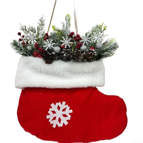 Weihnachtsstrumpf Plüsch Wandbehang Ornament für Baum und Feiertagsfeiern, handgefertigtes Design zur Verbesserung der saisonalen Dekoration mit Materialien Weihnachtsstrumpf Plüsch Wandbehang Ornament für Baum und Feiertagsfeiern, handgefertigtes Design zur Verbesserung der saisonalen Dekoration mit Materialien von LifenaviStore