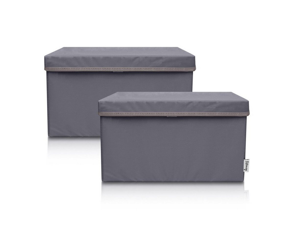 Lifeney Faltbox Aufbewahrungsbox, Dunkelgrau, groß, 2er Set Lifeney Faltbox Aufbewahrungsbox, Dunkelgrau, groß, 2er Set von Lifeney