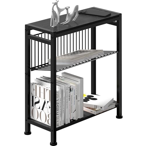 Beistelltisch schmal, Couchtisch klein mit 3 Ablagen, Zeitschriftenhalter, Sofa Beistelltisch für schmale Räume, Drahtgeflecht, Nachttisch klein, für Wohnzimmer, Schlafzimmer, Arbeitszimmer, Schwarz Beistelltisch schmal, Couchtisch klein mit 3 Ablagen, Zeitschriftenhalter, Sofa Beistelltisch für schmale Räume, Drahtgeflecht, Nachttisch klein, für Wohnzimmer, Schlafzimmer, Arbeitszimmer, Schwarz von Lifenite