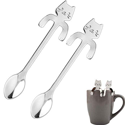 Lifesport 304 Edelstahl-Löffel, 2 Stück, Life Sport Geschenk, Kaffeelöffel mit schönen Katzen, Pflaumenlöffel, Teelöffel, Besteck, Trinkutensilien, Küchenhelfer, Partner, Freunde, Familie, Hochzeit, W Lifesport 304 Edelstahl-Löffel, 2 Stück, Life Sport Geschenk, Kaffeelöffel mit schönen Katzen, Pflaumenlöffel, Teelöffel, Besteck, Trinkutensilien, Küchenhelfer, Partner, Freunde, Familie, Hochzeit, W von Lifesport