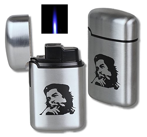 Lifestyle-Ambiente Che Guevara Jetflamme-Feuerzeug - Sturmfeuerzeug Metal gebürstet inkl Tastingbogen von Lifestyle-Ambiente