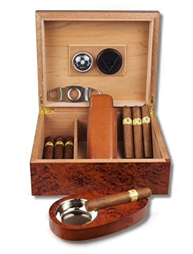 Humidor Geschenk Set Wurzelholzfinish Polymerbefeuchter V-460 Humidor Geschenk Set Wurzelholzfinish Polymerbefeuchter V-460 von Lifestyle-Ambiente