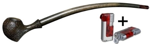 Lifestyle-Ambiente Vauen Lesepfeife Auenland Gilg sandgestrahlt + Winjet Pfeifenfeuerzeug von Lifestyle-Ambiente