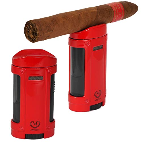 Myon Feuerzeug mit Zigarrenablage Quadro-Jet Red inkl. Lifestyle-Ambiente Tastingbogen Myon Feuerzeug mit Zigarrenablage Quadro-Jet Red inkl. Lifestyle-Ambiente Tastingbogen von Lifestyle-Ambiente