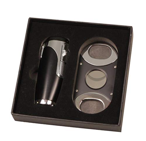 Sky Smokers Set black inkl. Lifestyle-Ambiente Tastingbogen Zigarrenfeuerzeug Zigarrencutter von Lifestyle-Ambiente