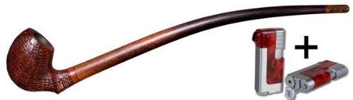 Vauen Lesepfeife Auenland Hugg sandgestrahlt + Winjet Pfeifenfeuerzeug von Lifestyle-Ambiente