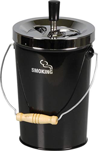 XXL Drehascher Aschenbecher Smoking schwarz-chrom von Lifestyle-Ambiente