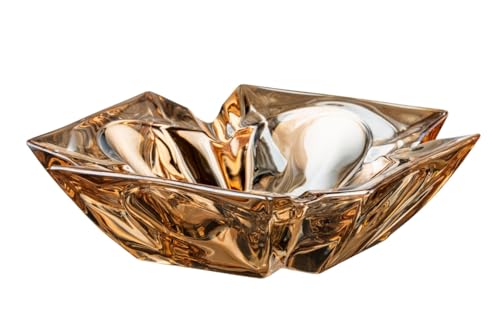 Zigarrenaschenbecher Kristallglas 4 Ablagen bernsteinfarben von Lifestyle-Ambiente