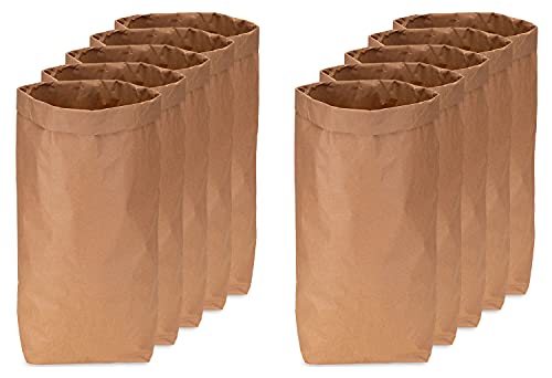 Lifestyle Lover Papiersack Paper Bag Sack Kraftpapier Beutel Mülleimer Braun (10er Pack DIY) von Lifestyle Lover