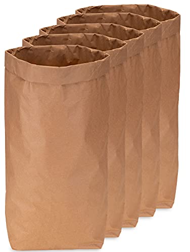 Lifestyle Lover Papiersack Paper Bag Sack Kraftpapier Beutel Mülleimer Braun (5er Pack DIY) von Lifestyle Lover