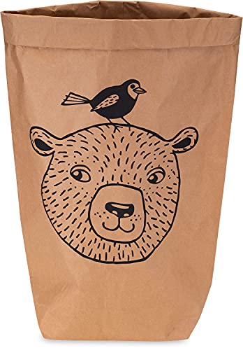 Lifestyle Lover Papiersack Paper Bag Sack Kraftpapier Beutel Mülleimer Braun (Happy Bär) von Lifestyle Lover