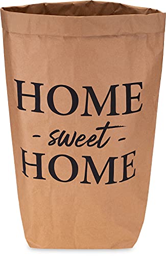 Lifestyle Lover Papiersack Paper Bag Sack Kraftpapier Beutel Mülleimer Braun (Home Sweet Home) von Lifestyle Lover