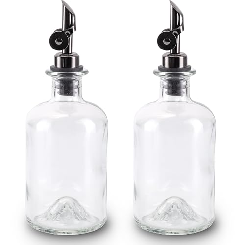 Lifestyle Lover Zuckerstreuer, Glas 350ml Flasche, Dosierer aus Edelstahl, ideal für weißer/brauner Zucker, Kakao (Blanko 2er) von Lifestyle Lover