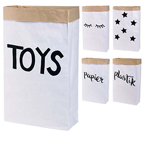 Lifestyle Lover Papiersack Paper Bag eckig Kraftpapier Beutel Braun Weiß (Toys) von Lifestyle Lover