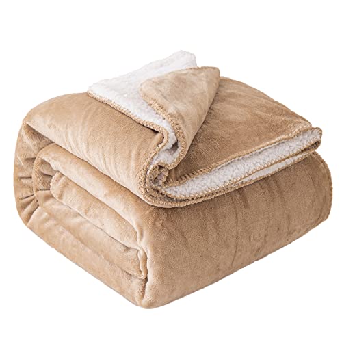 LSC Sherpa-Fleecedecke, Bettüberwurf, Decken für Sofa und Bett, doppelseitiger Plüschstoff, thermische flauschige Mikrofaser, feste Decken, Sherpa-Fleece-Decke für den Winter (Minze, Doppelbett - 150 von Lifestyle comfort ltd