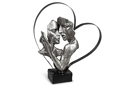 Lifestyle & More Exklusive Deko Büste Skulptur Liebespaar aus Kunststein Antikfarben Höhe 37 cm von Lifestyle & More