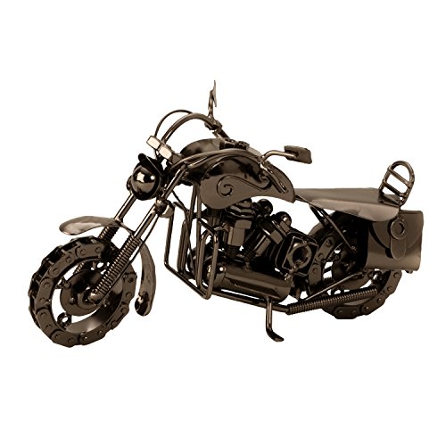 Lifestyle & More Moderne Skulptur Dekofigur Motorrad aus Metall Länge 26 cm Höhe 15 cm von Lifestyle & More
