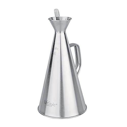 Life Style - Ölspender / Ölkännchen Tropffrei - Edelstahl - Silber - 750 ml von Lifestyle