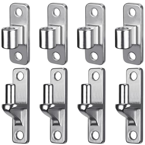 Lifeswell Tor-Scharnier aus Edelstahl 304 Torband - 4er-Packung mit Weiblichen und Männlichen Türscharniere zur Wandmontage für Gartentor Holz Holzzäune und Hoftore, Tragkraft 600 LBS von Lifeswell