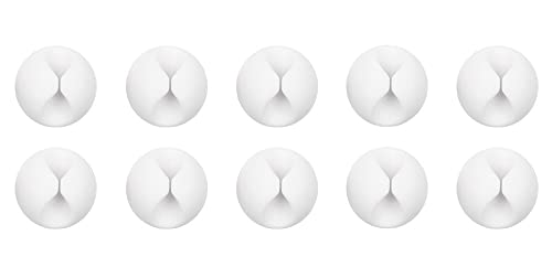 Lifeswonderful - 10er-Pack - Selbstklebende Ladegerät-USB-Kabel-Cliphalter für den Schreibtisch - Weiß von Lifeswonderful