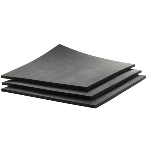 Lifeswonderful - 3 Stück robuste Pads - zuschneidbare Mehrzweck-Gummimatten - 150 x 150 x 4mm von Lifeswonderful
