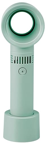 Lifetime Air Mini Ventilator ohne Blätter 3 Stufen – Fan USB wiederaufladbar – Tischventilator klein und tragbar – Leiser Ventilator für Büro und Zuhause – Kleiner Ventilator kompakt – Grün von Lifetime Air