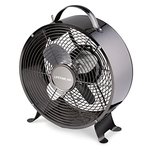 Lifetime Air Tischventilator - 230V - Ventilator 20CM - 2 Geschwindigkeiten - Schwarz von Lifetime Air