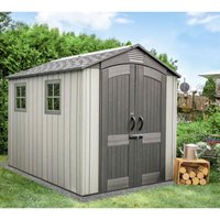 Kunststoff Gerätehaus 'Luna' mit Doppel-Flügeltür, 215 x 280 cm, dunkelgrau, 5,81 m² - Lifetime Kunststoff Gerätehaus 'Luna' mit Doppel-Flügeltür, 215 x 280 cm, dunkelgrau, 5,81 m² - Lifetime von Lifetime