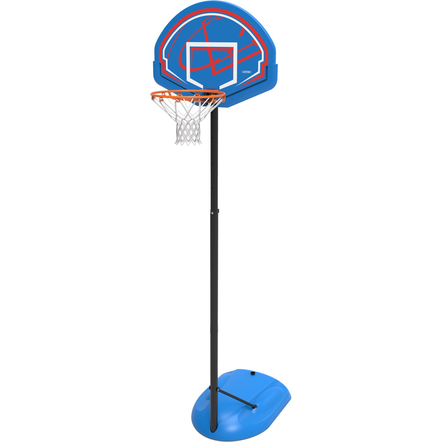 Lifetime Basketballanlage Nebraska Korb Verstellbar Schwarz-Blau 167 cm - 228 cm von Lifetime