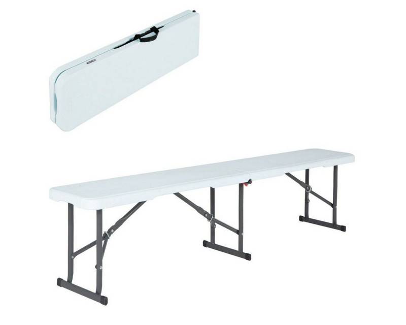 Lifetime Gartenbank Bank Lifetime Weiß Biegsam 183 x 42 x 29 cm von Lifetime