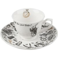 Victoria & Albert Alice im Wunderland Kaffeetasse de und Untertasse, 100 ml, Farbe white von Lifetime