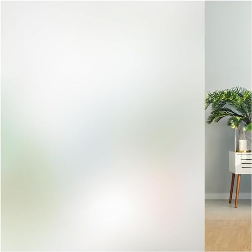 Lifetree Fensterfolie Blickdicht: Milchglasfolie Selbstklebend Fenster Sichtschutzfolie Blickdicht Anti-UV Statische Privatsphäre Haftend Glasfolie ohne Kleber Matt für Zuhause Büro 45 x 1000cm von Lifetree