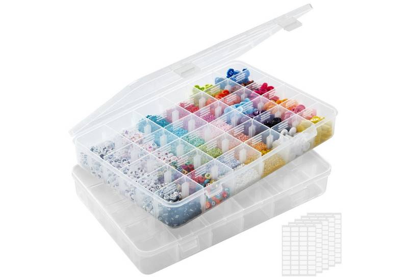 Lifewit Aufbewahrungsbox 36 Fächer, durchsichtige, stapelbare Aufbewahrungsboxen. (2 St) von Lifewit
