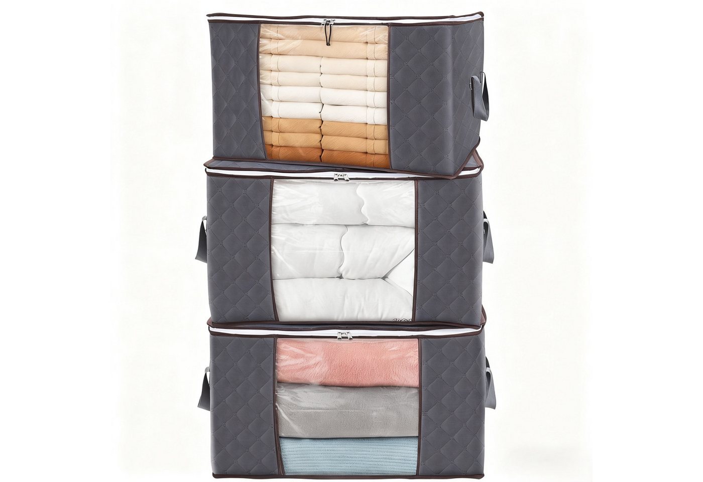 Lifewit Aufbewahrungsdose Aufbewahrungsbox mit Deckel, Kleiderschrank Organizer (3 St) von Lifewit