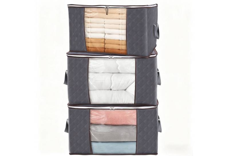 Lifewit Aufbewahrungsdose Aufbewahrungsbox mit Deckel, Kleiderschrank Organizer (3 St) von Lifewit