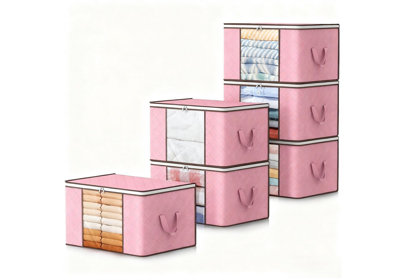 Lifewit Aufbewahrungsdose Aufbewahrungsbox mit Deckel, Kleiderschrank Organizer (6 St) von Lifewit