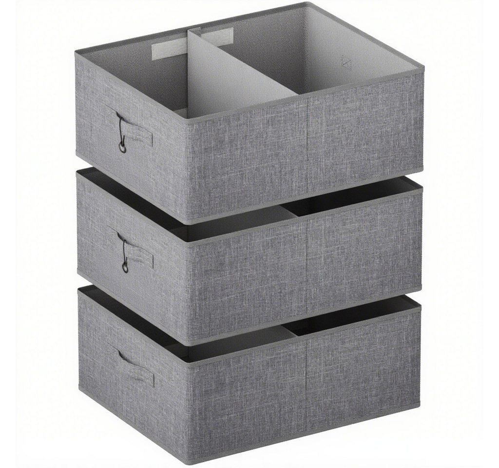 Lifewit Aufbewahrungsdose Groß faltbarer Kleiderschrank, Aufbewahrungskorb mit Trennwand (3 St) von Lifewit