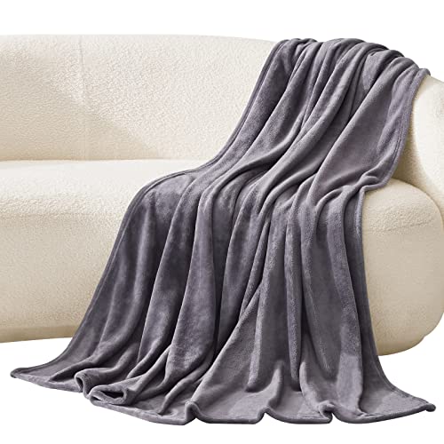 Lifewit Kuscheldecke Flauschig, weich und warm Wohndecke Hochwertige Flanell Fleecedecke als Sofadecke Couchdecke, Grau, 150 x 200 cm von Lifewit