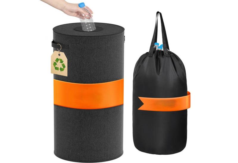 Lifewit Müllsackständer Kreis Pfandflaschen Sammelbehälter mit Deckel, Pfandflaschen behälter von Lifewit