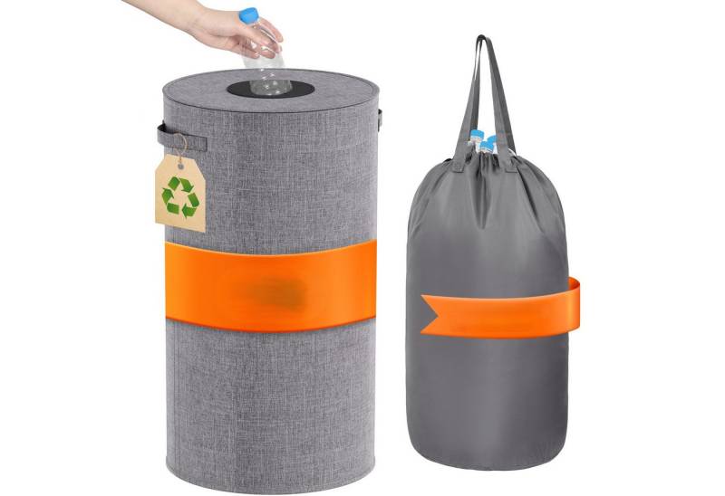 Lifewit Müllsackständer Kreis Pfandflaschen Sammelbehälter mit Deckel, Pfandflaschen behälter von Lifewit