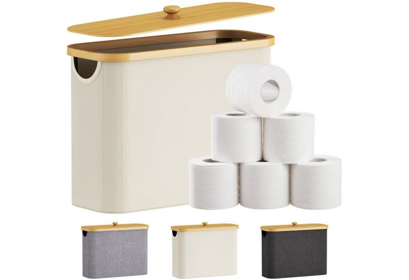 Lifewit Papiertuchbox Toilettenpapier Aufbewahrungskorb, Bambus Badezimmer Organizer von Lifewit