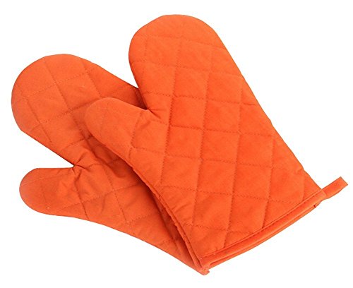 Lifeyz 1 Paar Backen Handschuhe Thick Hitzebeständiges Isolierung Wärme Proof Topflappen Handschuh Baumwolle Ofen handschuh Küche Ofen handschuhe (Orange) von Lifeyz