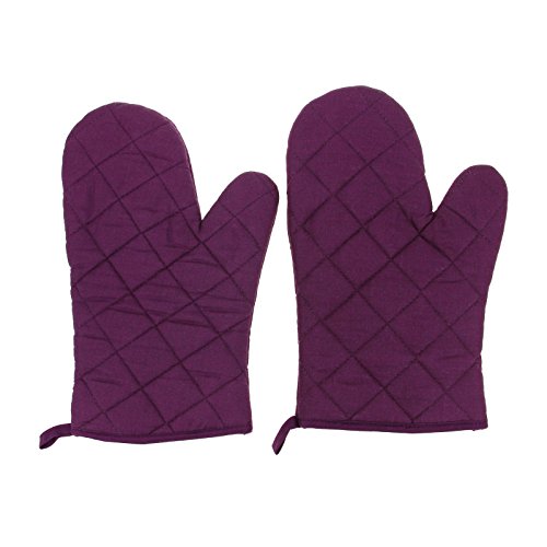 Lifeyz 1 Paar Backen Handschuhe Thick Hitzebeständiges Isolierung Wärme Proof Topflappen Handschuh Baumwolle Ofen handschuh Küche Ofen handschuhe (lila) von Lifeyz