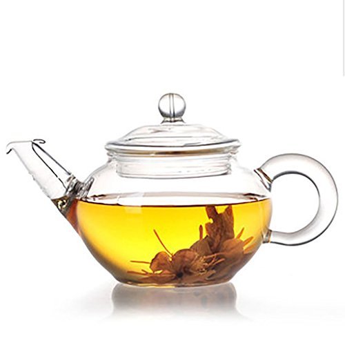 Lifeyz klare transparente glas teekanne hochwarmfester teekanne blume tea coffee pot mit rostfreier Stahl infuser 600ml (250ml) von Lifeyz