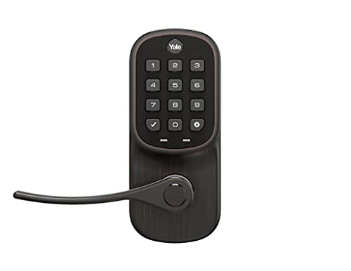 Yale | LiftMaster Smart Lock mit Tastaturhebel - funktioniert mit myQ-App und Schlüssel von Amazon in der Garage Lieferung, wenn gepaart mit Smart Garage Hub (separat erhältlich), ölgeriebene Bronze von LiftMaster
